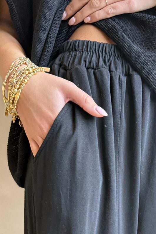 Jo Jo Quirky Classic Barrel Pant Black